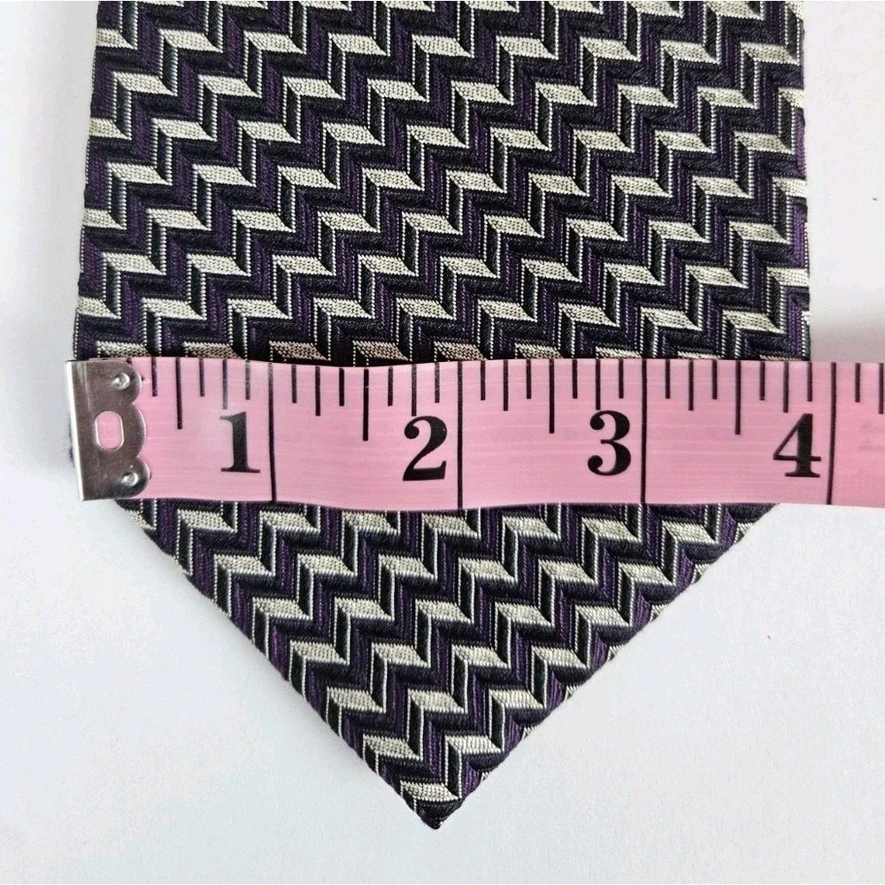 Polo Ralph Lauren Men's Vintage Geometric Hand Made Silk‎ Tie